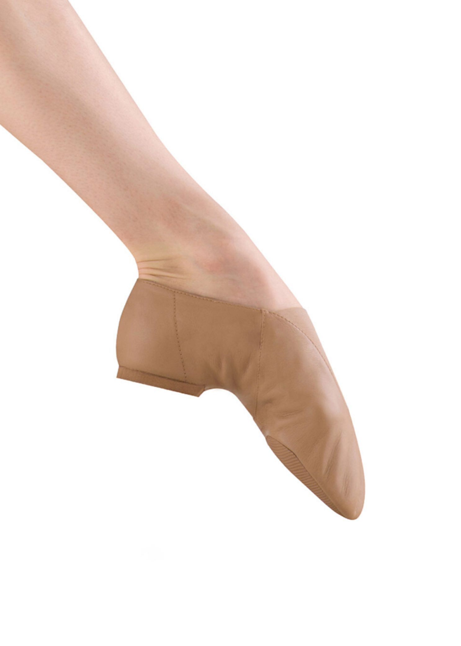 Super Jazz Slip-On Jazz Shoe Tan lateral side view