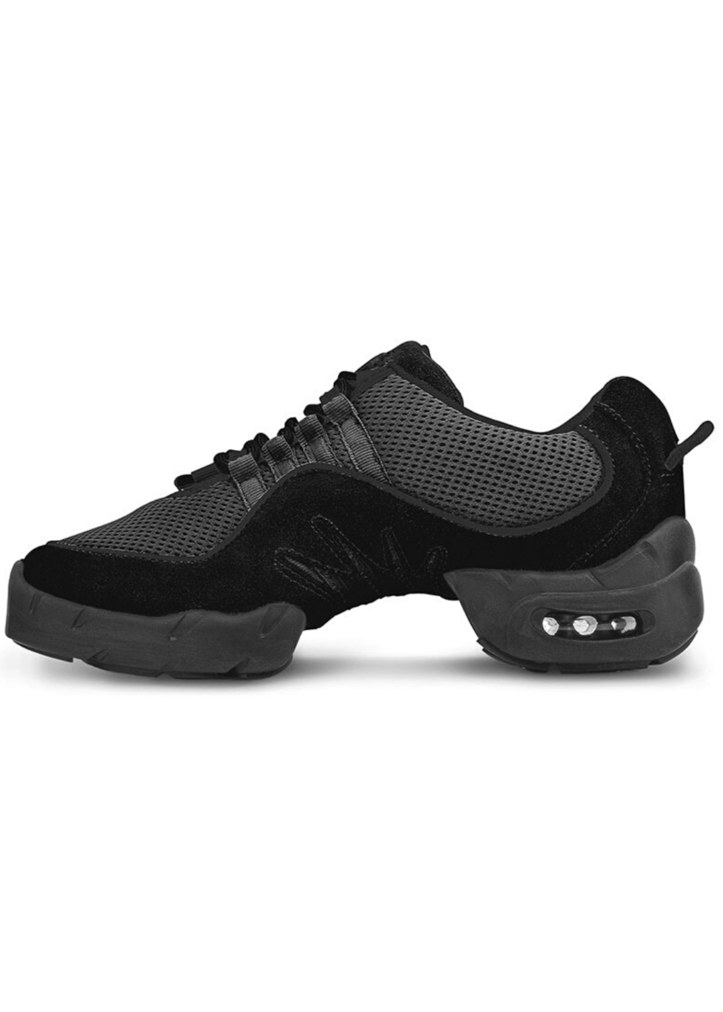Boost Mesh Dance Sneakers Black side view