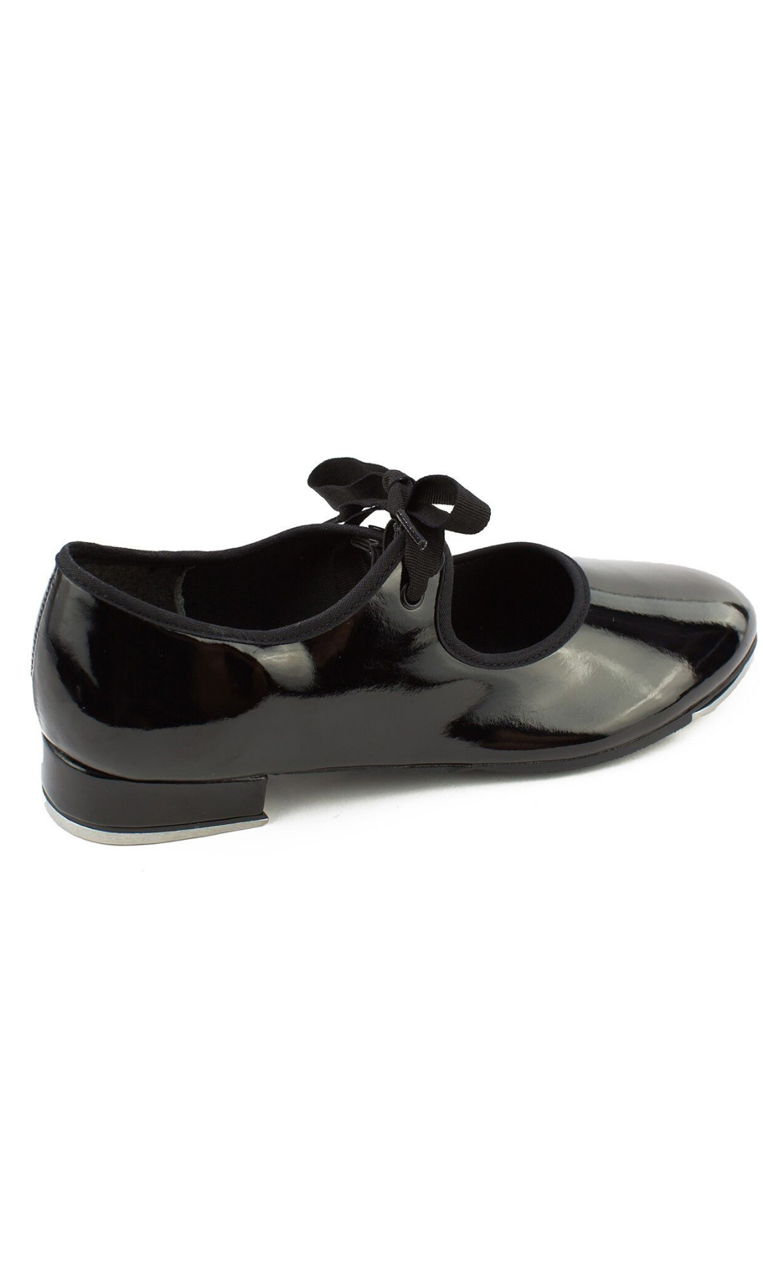 Val Tie and Snap Tap Shoe for Adult Black side view 2