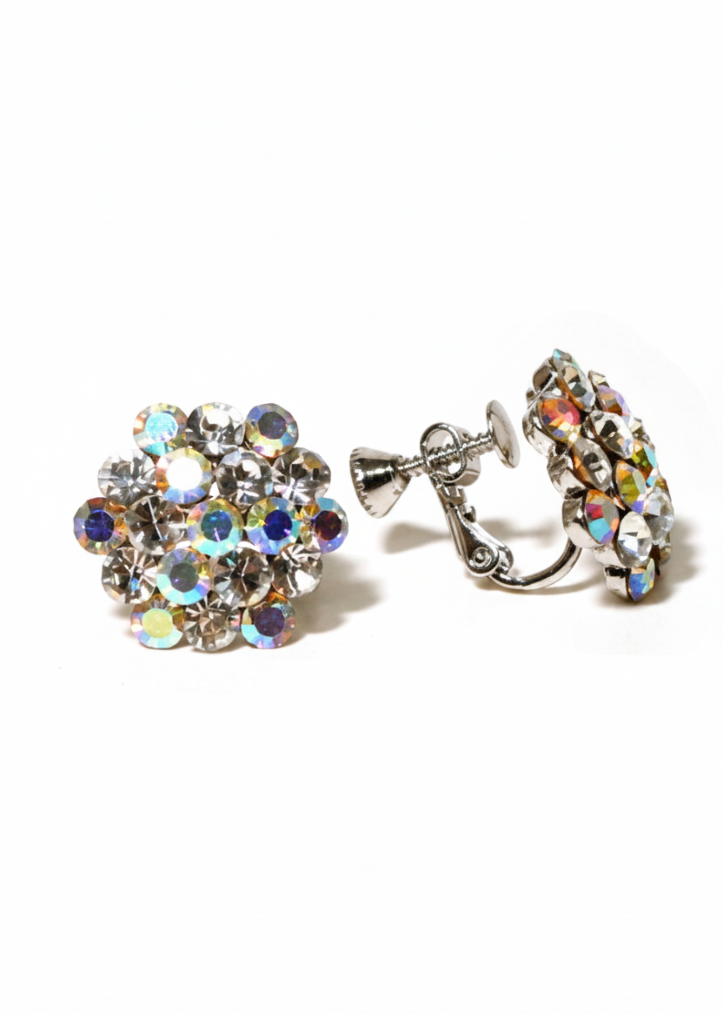 Clip AB Cluster Earrings
