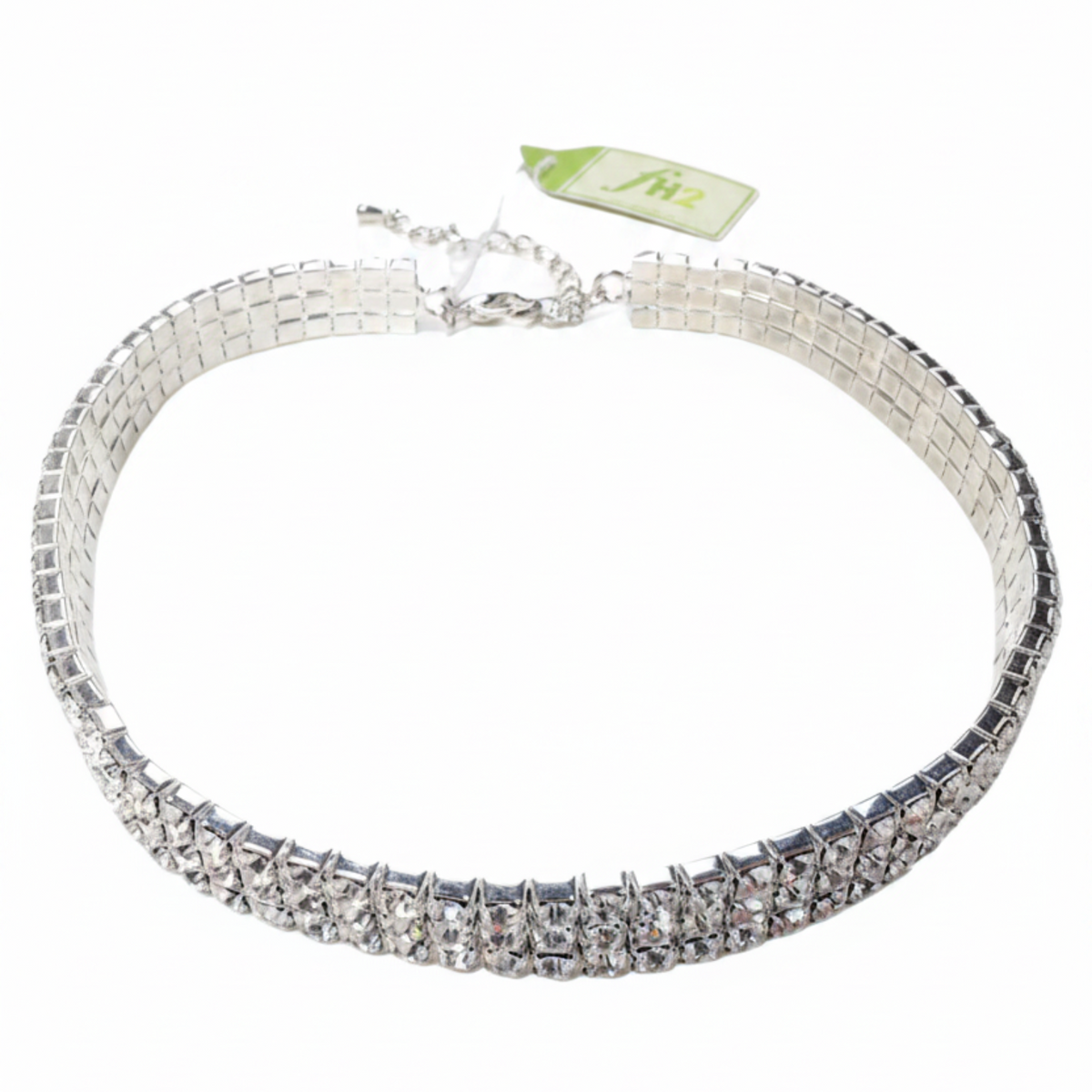FH2 3 ROW RHINESTONE STRETCH CHOKER, CRYSTAL CLEAR - CHILD #AZ0005-1 main image 0