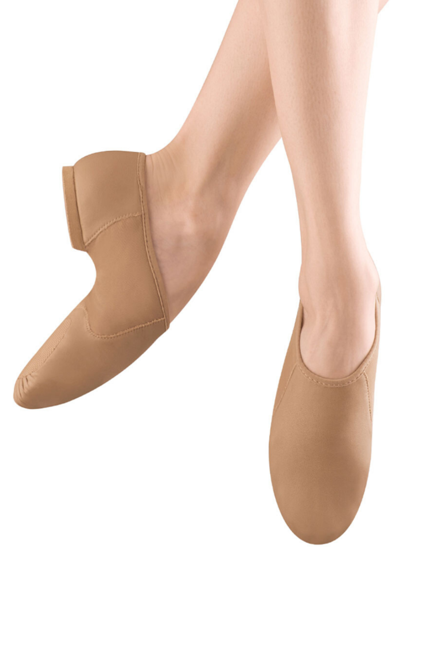Neo-Flex Slip On Jazz Shoe Tan front and side view