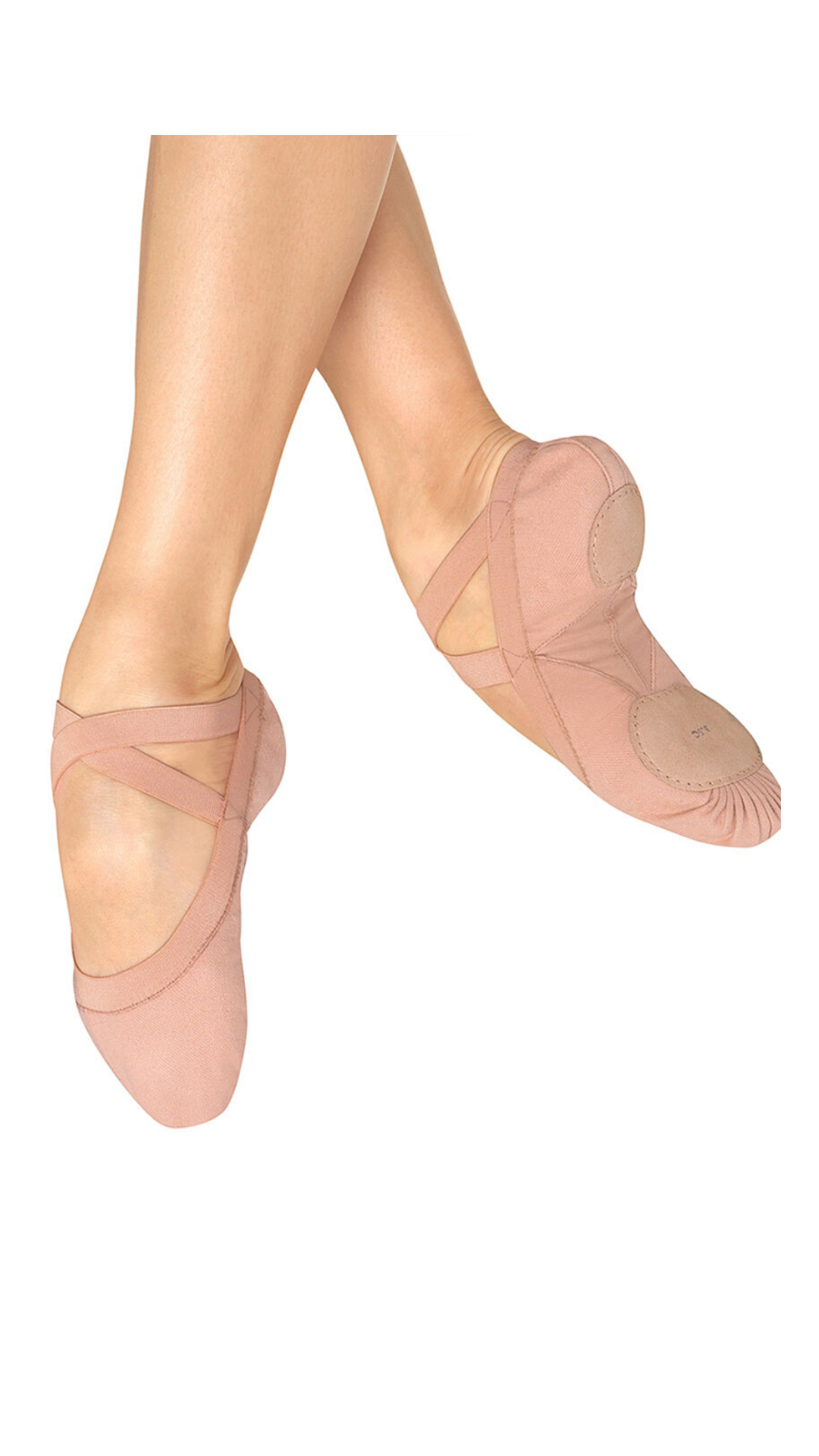 Pro Elastic Canvas Split Sole Ballet Shoe Pink lifestyle view