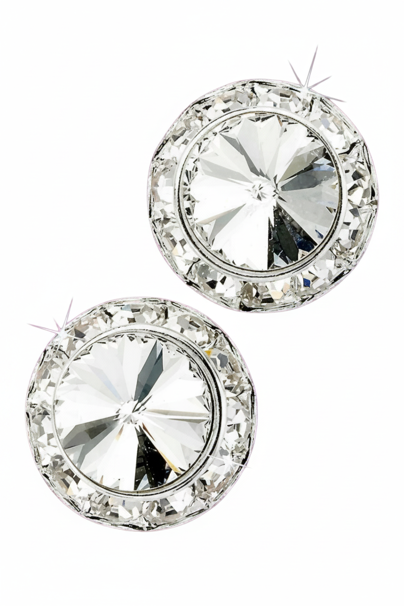 Rivoli Crystal Earrings 20mm Crystal front view