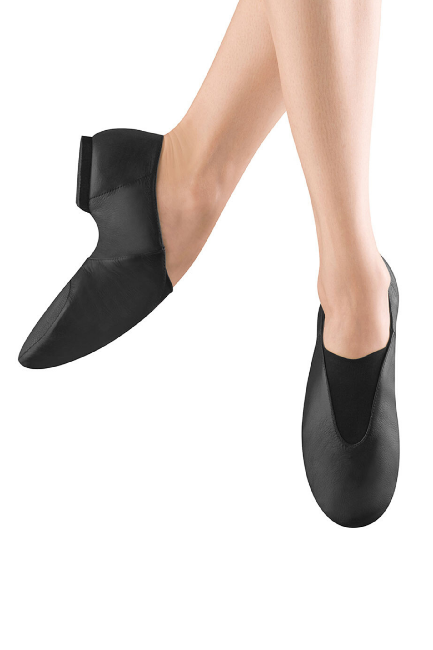 Super Jazz Slip-On Jazz Shoe Black top and medial side view