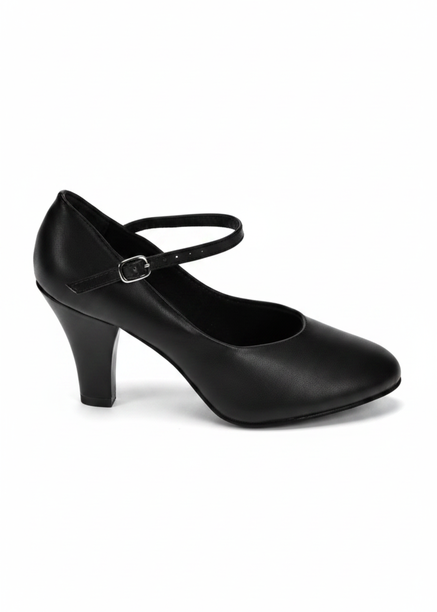 Chloe Character 3" Braced Heel Shoe Black side view