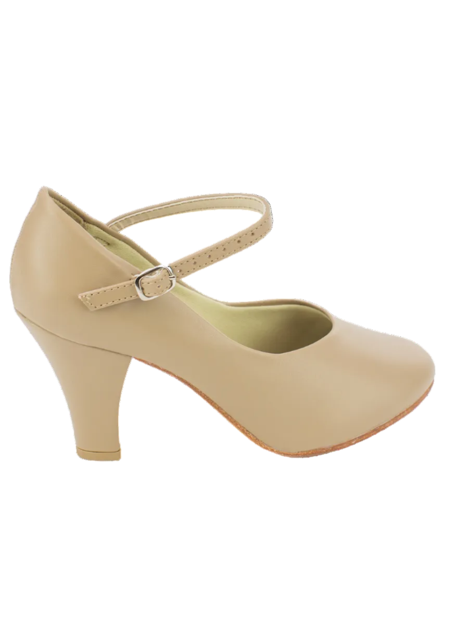 Chloe Character 3" Braced Heel Shoe Tan back view