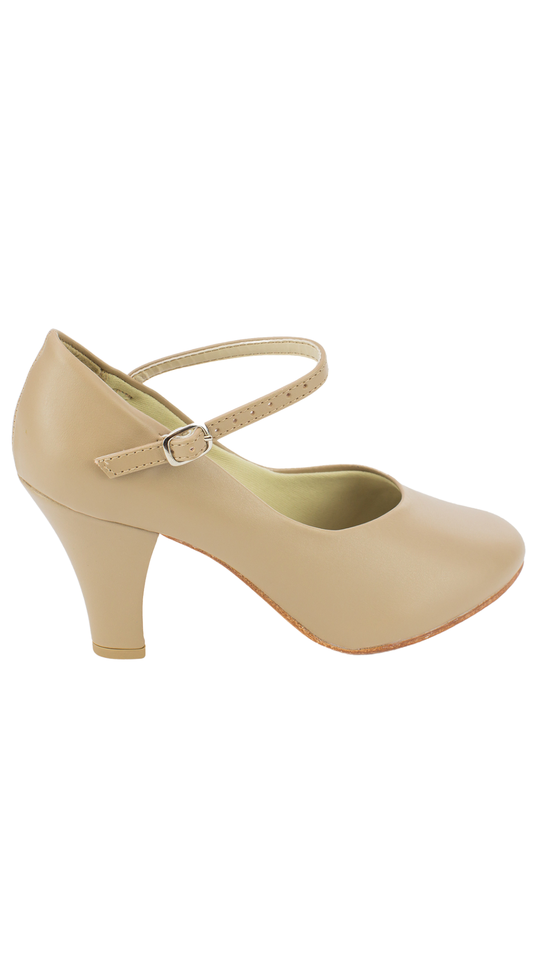 Chloe Character 3" Braced Heel Shoe Tan back view