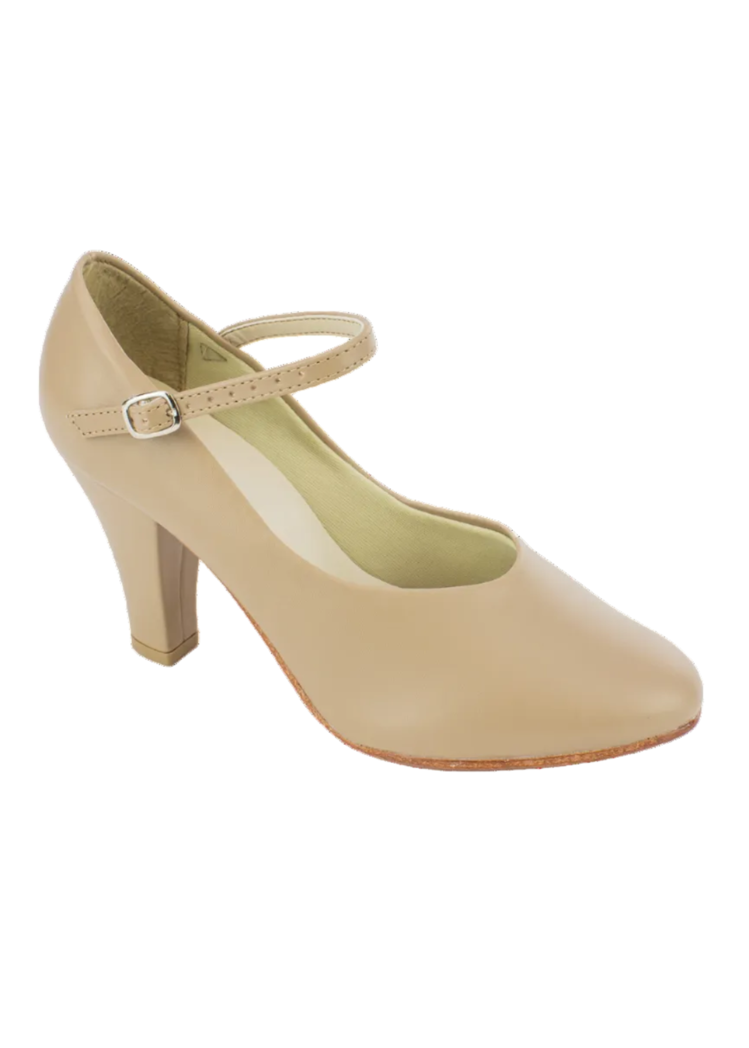Chloe Character 3" Braced Heel Shoe Tan side view