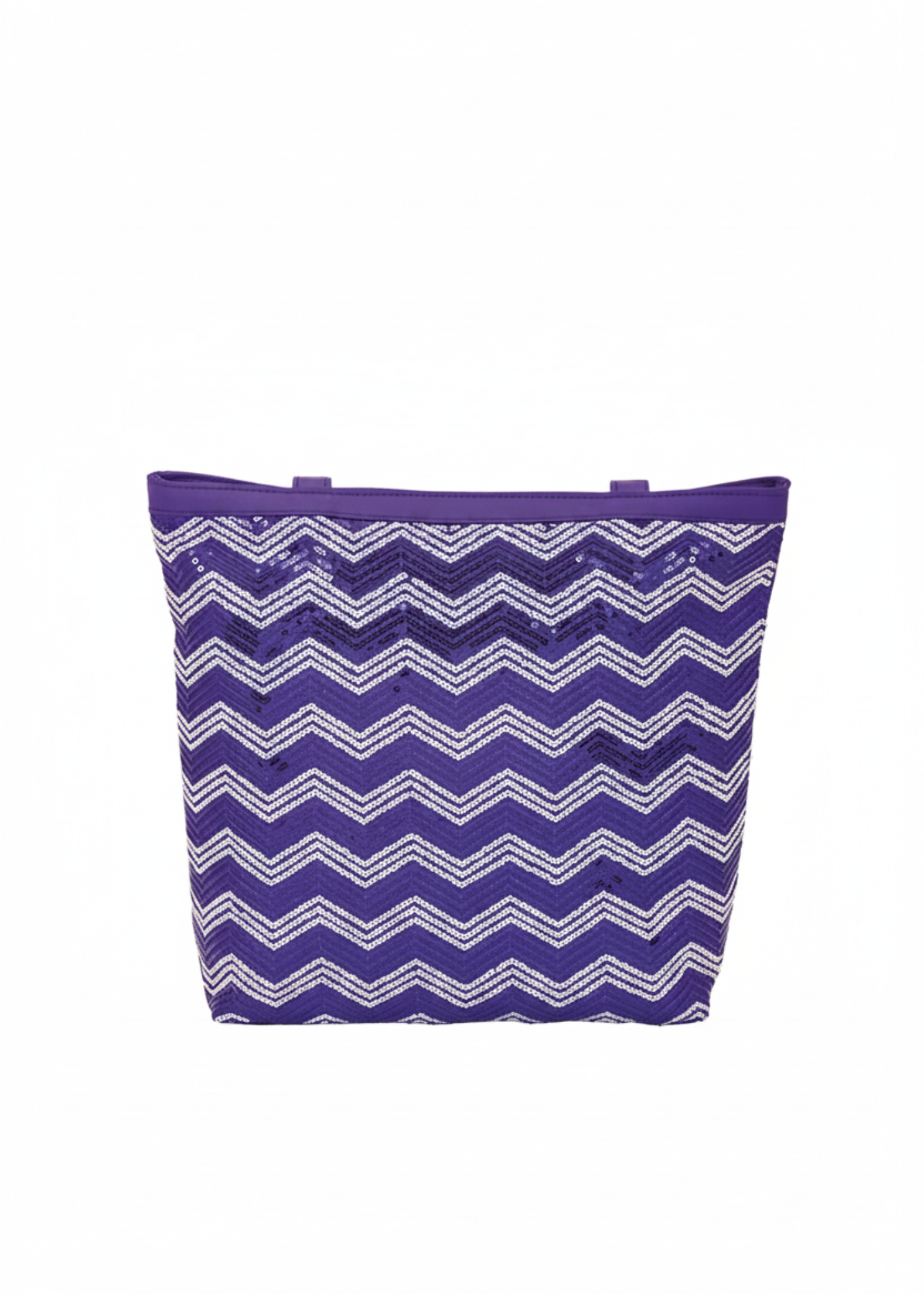 Chevron Tote Purple front view