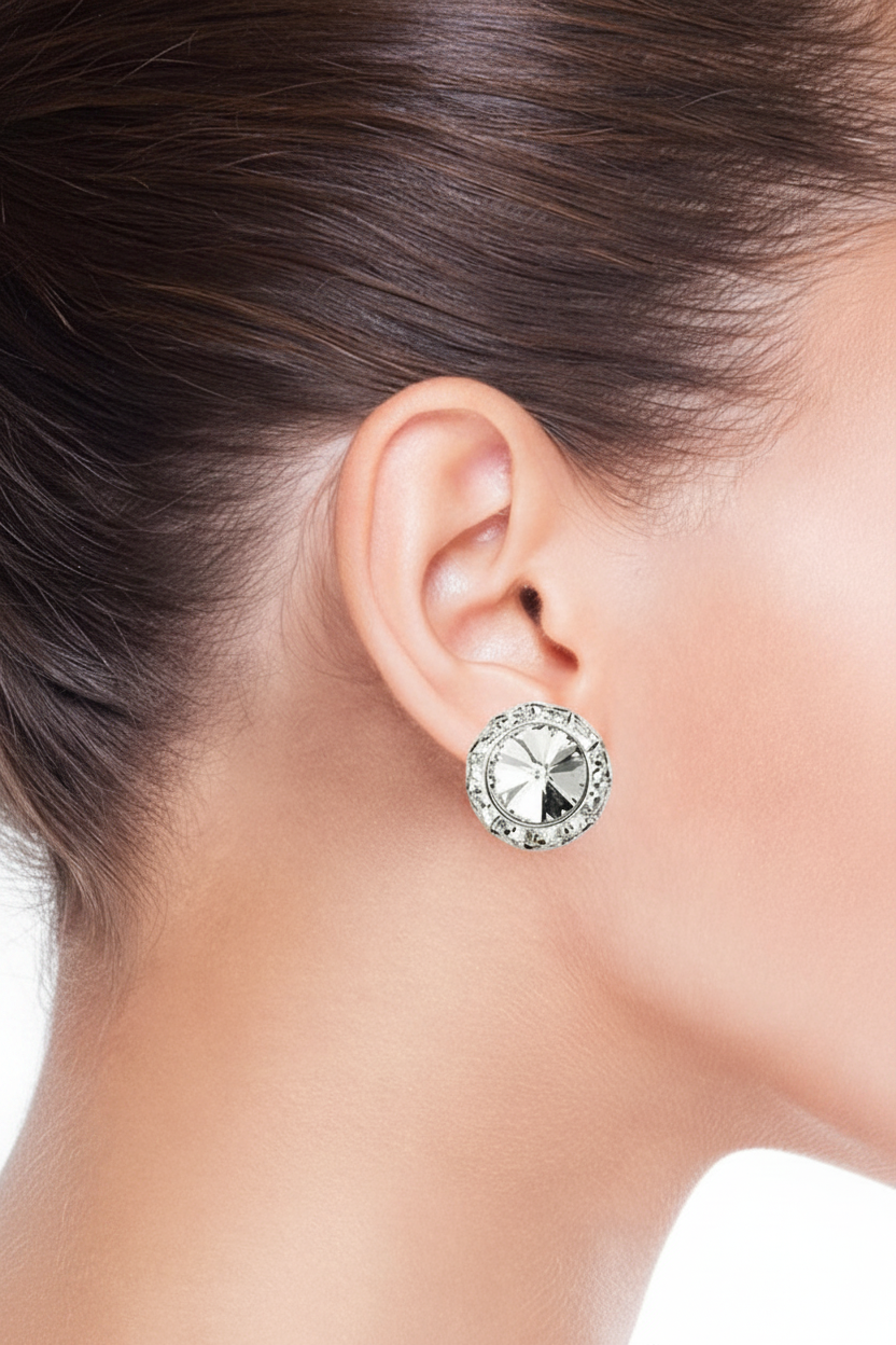 Rivoli Crystal Earrings 20mm Crystal lifestyle view