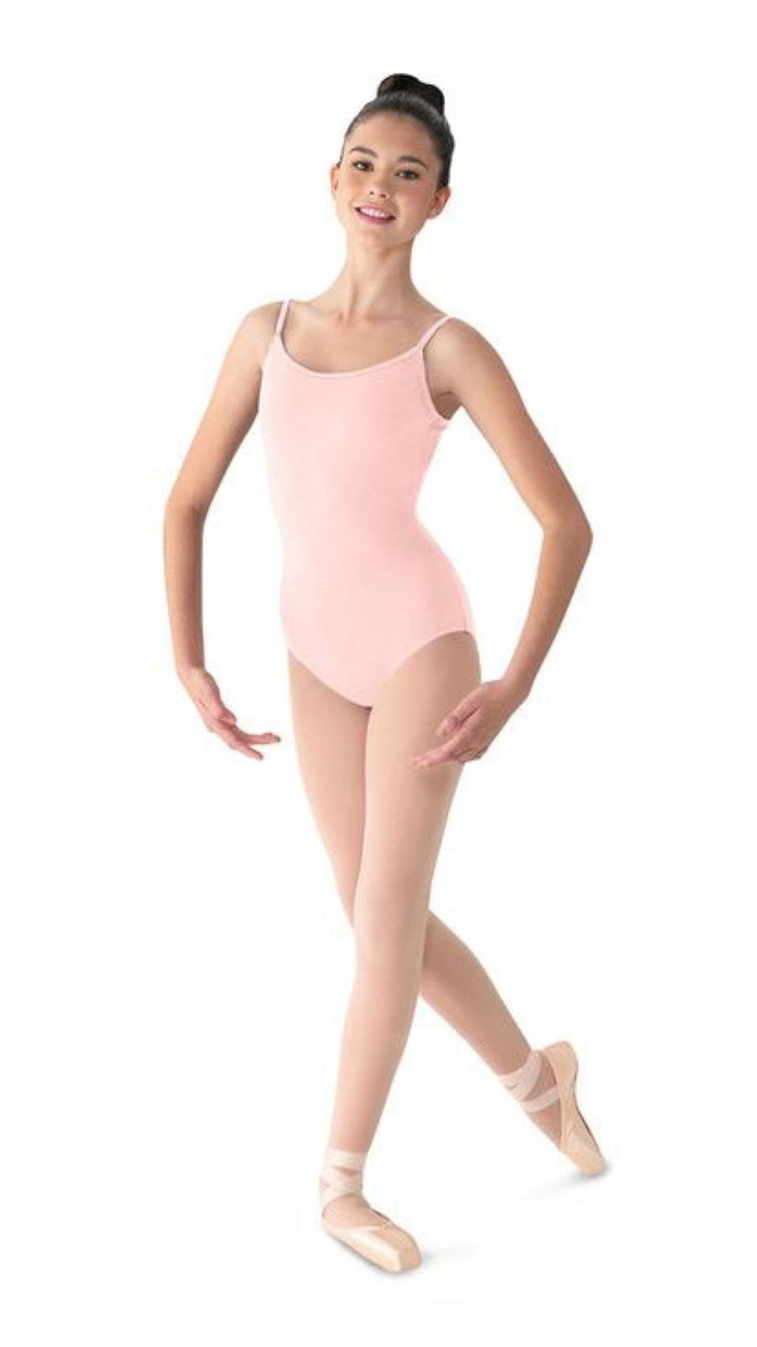 Scoop Neck Leotard Pink front view