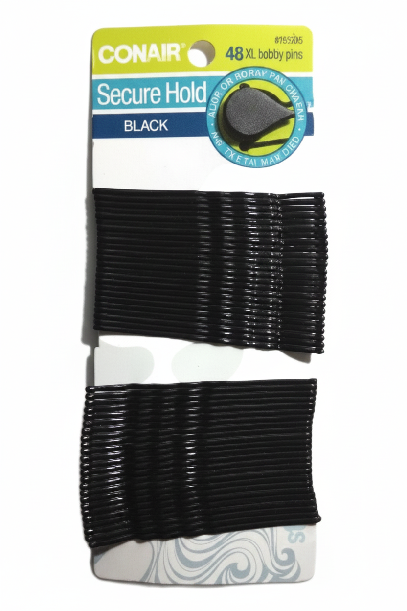 Large Bobbi Pins 3" black