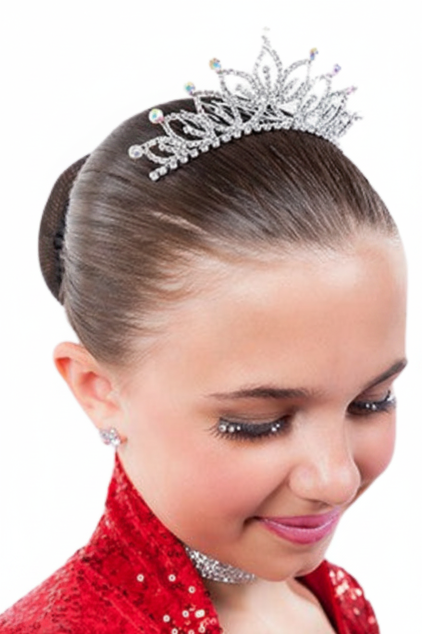 Medium Rhinestone Tiara silver