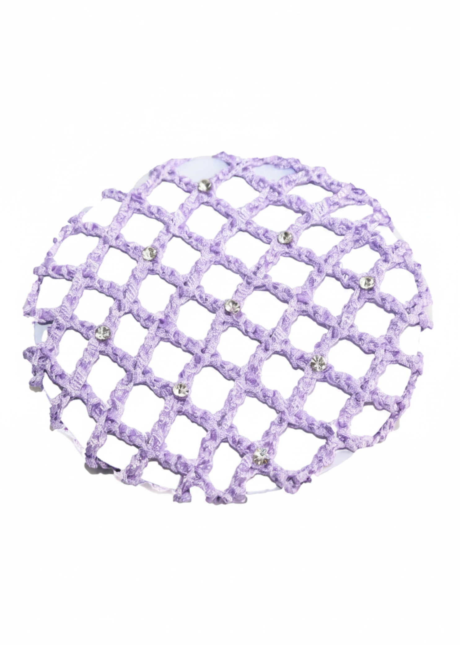 Small Bun Cover with Rhinestones lilac