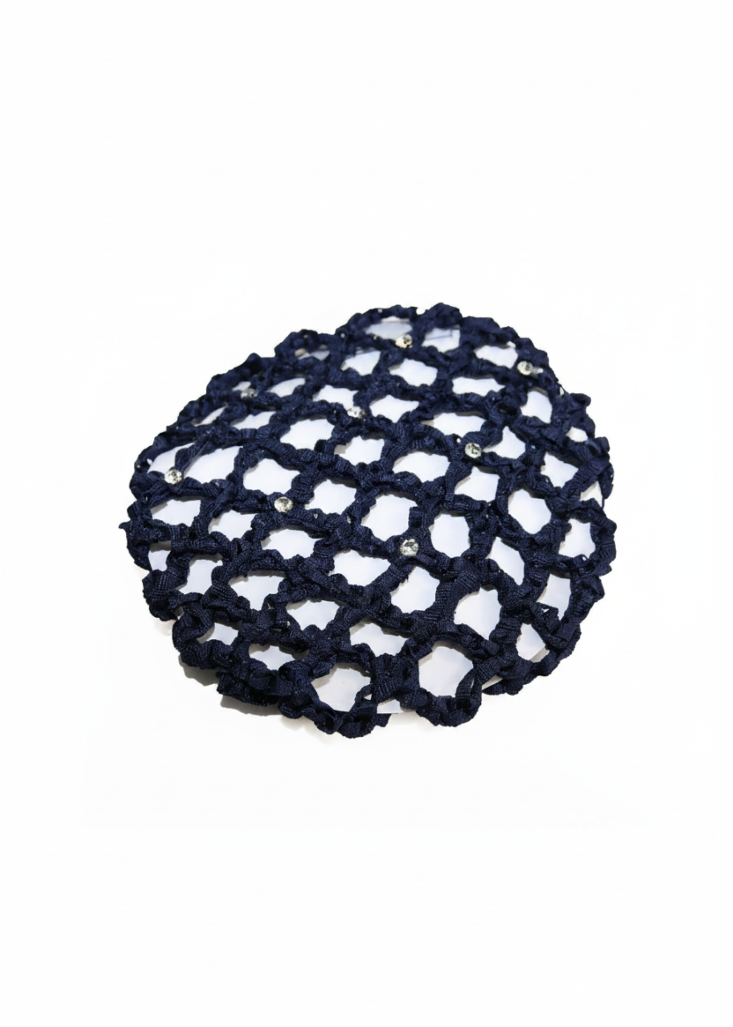 Small Bun Cover with Rhinestones navy
