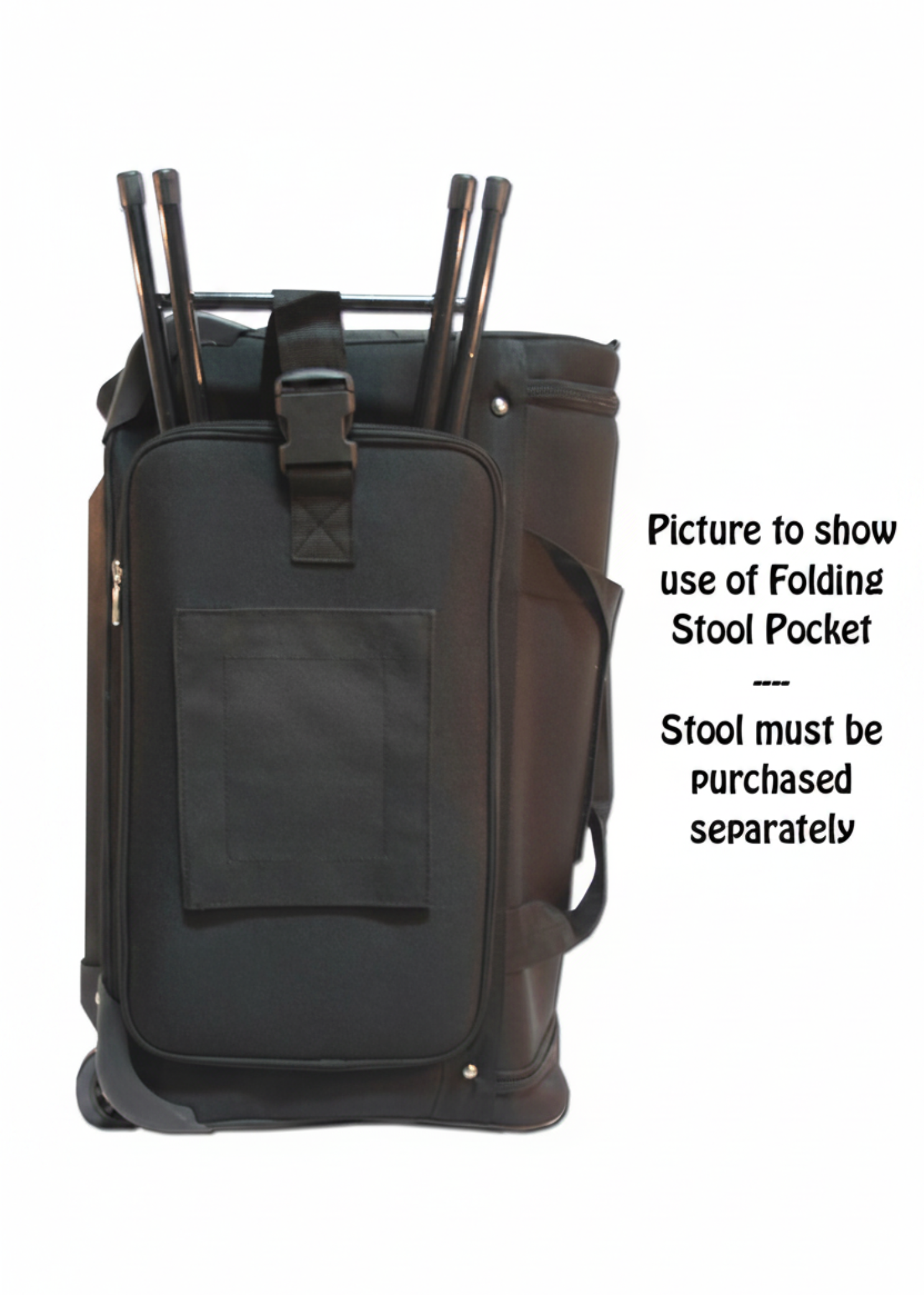 Dream Duffel Black side pocket view