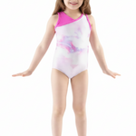 Rainbow Pop Leotard Galaxy Neon Pink front view