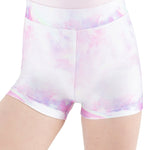 Good Vibes Shorts Galaxy Rainbow Sparkle front view