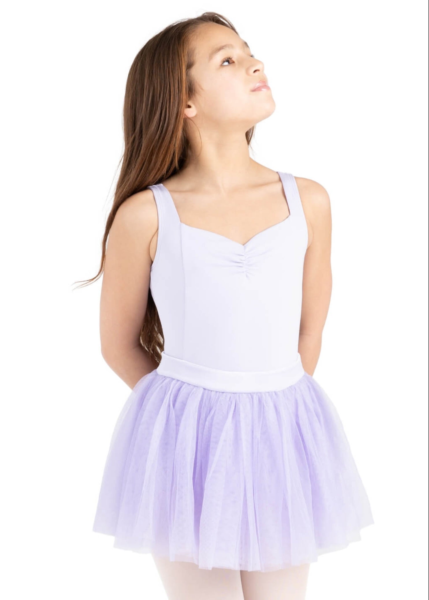 Genevieve Dress Lavender front view