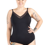 Reminiscent Leotard Black front view