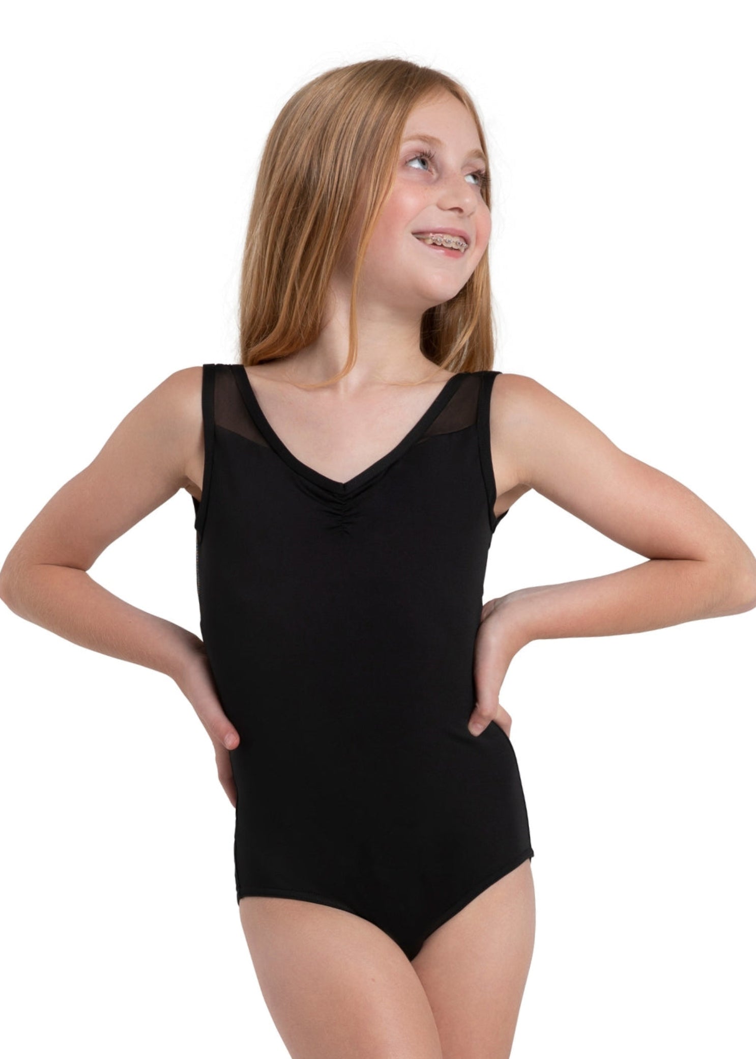 Diamond Leotard Black front view