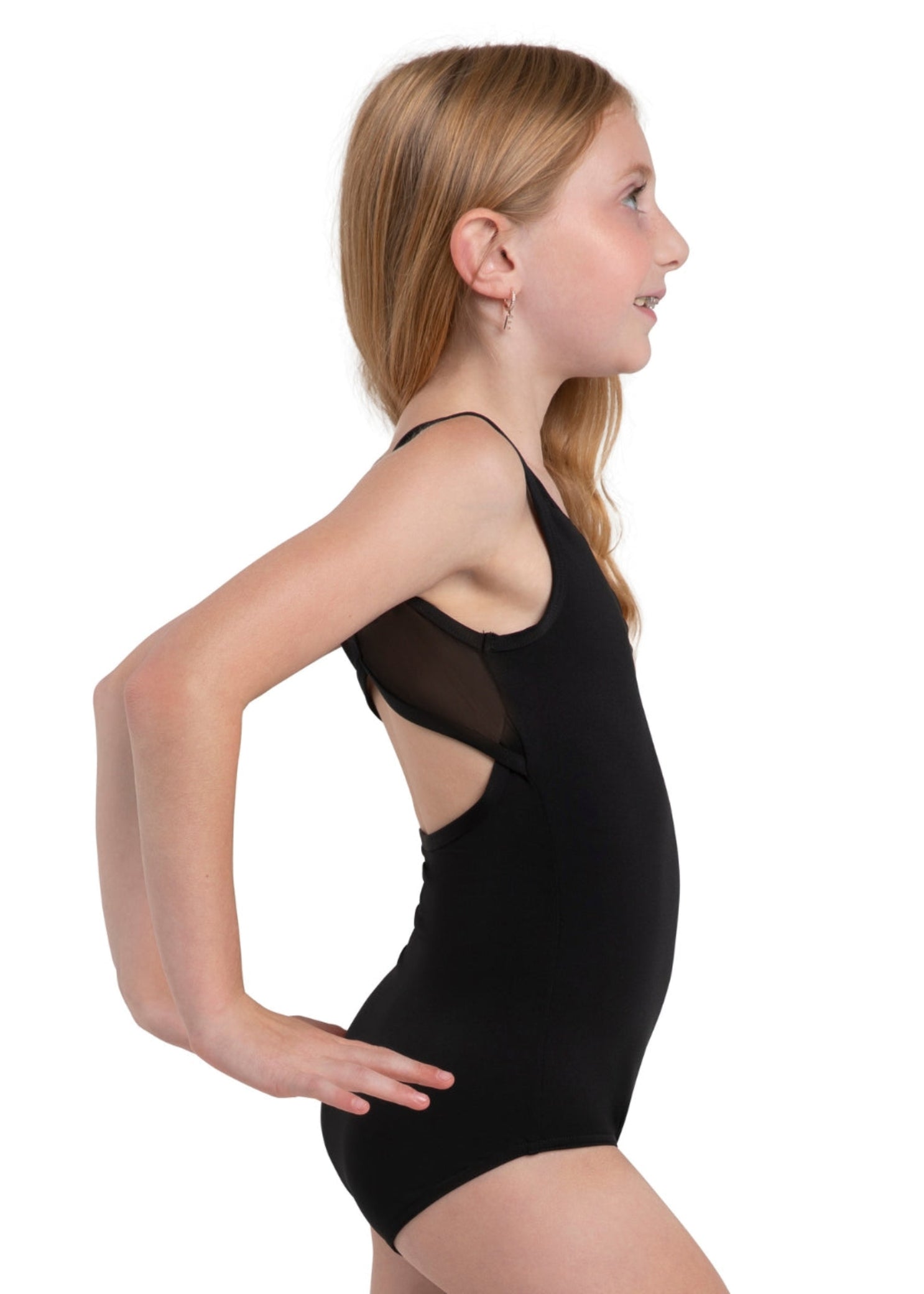 Diamond Leotard Black side view