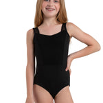 Lapis Leotard Black front view