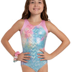 Shine Bright Leotard Pink Unicorn Sparkle front view