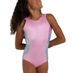 Pegasus Leotard Pink Unicorn Sparkle front view