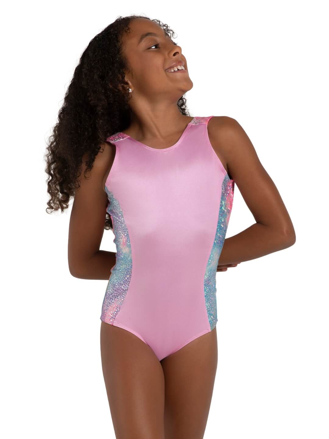 Pegasus Leotard Pink Unicorn Sparkle front view