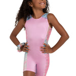 Sparkle Biketard Pink Unicorn Sparkle front view