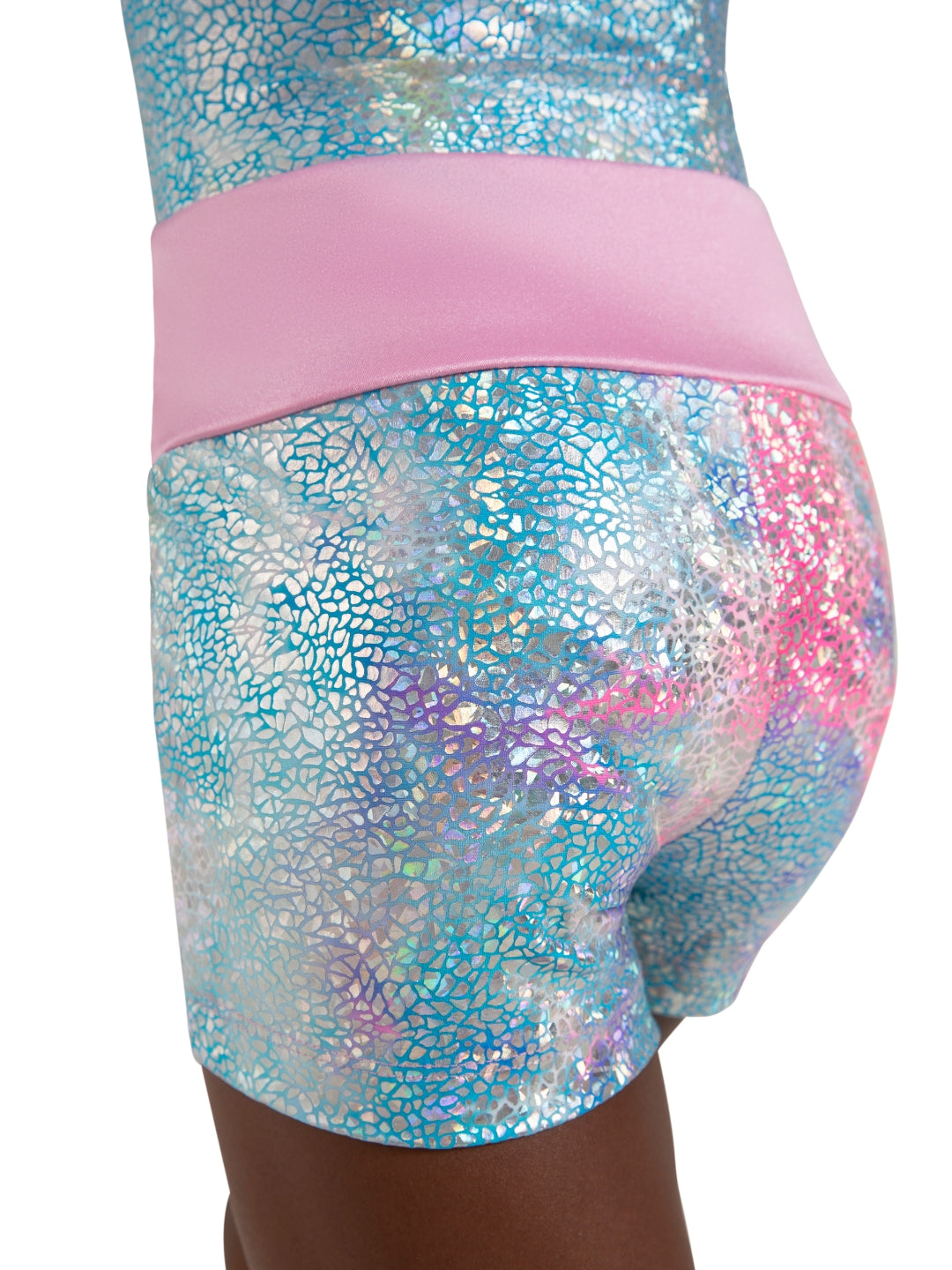 Shimmer Short Pink Unicorn Sparkle back view
