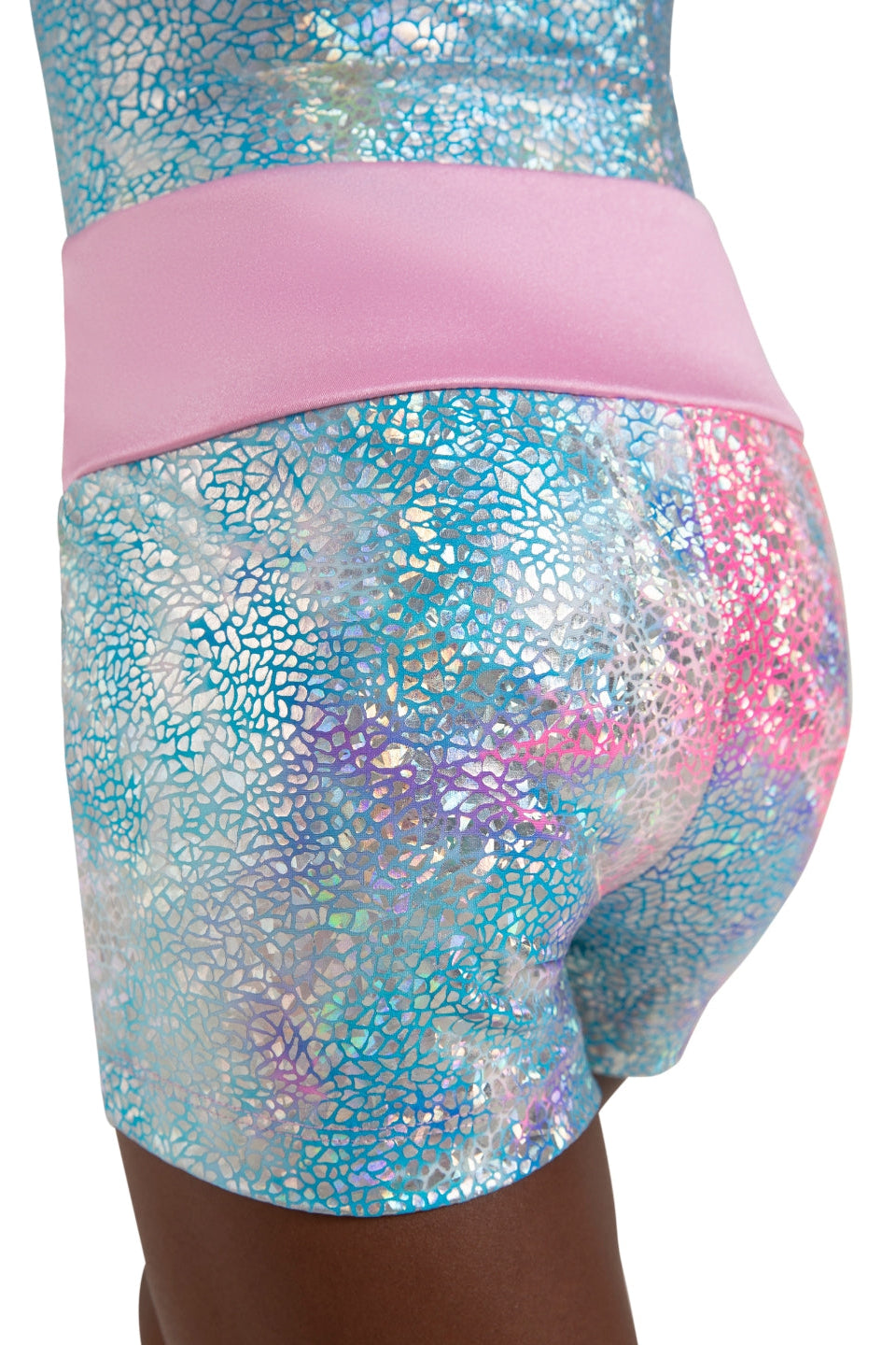 Shimmer Short Pink Unicorn Sparkle back view