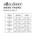Quilted Dance Belt Size Guide