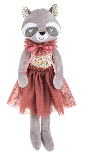 15" Blossom & Bows Woodland Raccoon front view