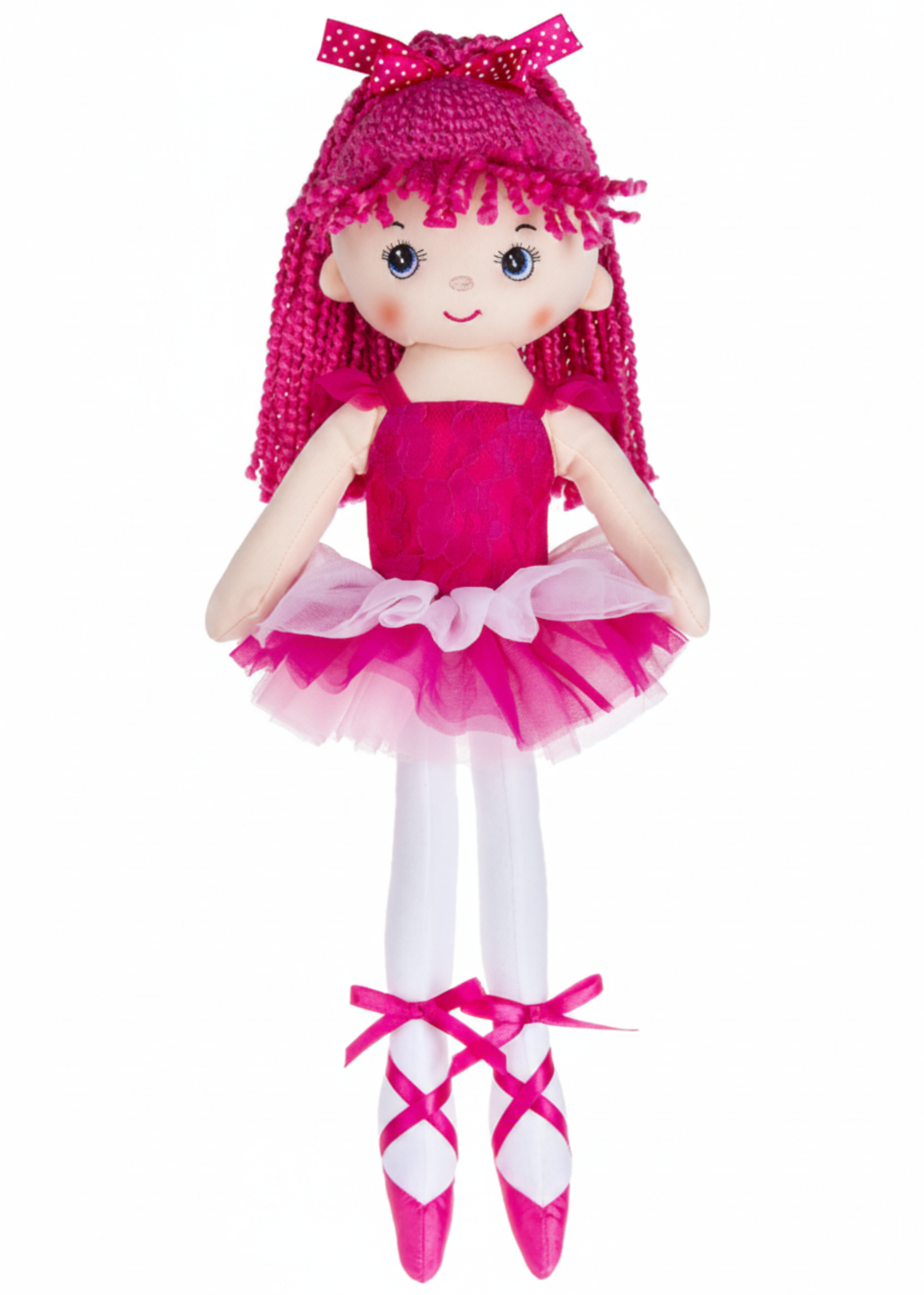 16" Ballerina Doll Dark Pink front view