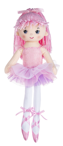 16" Ballerina Doll Light Pink front view