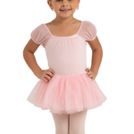 Heavenly Short Sleeve Tutu Dress Pink front view
