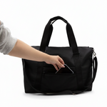 Casey Carry-All Duffle Black external pocket