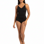 Amore Camisole Leotard Black front view