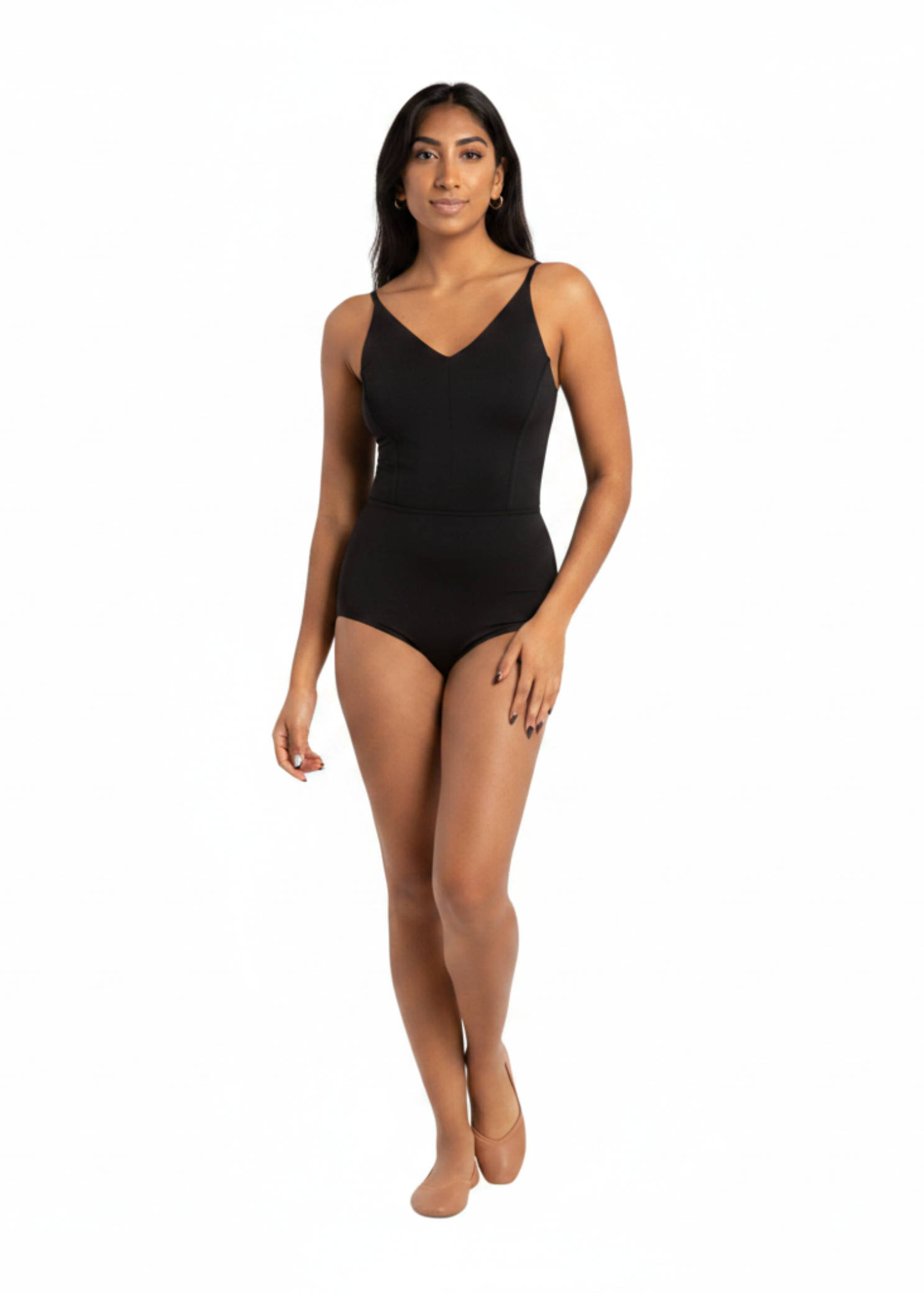 Amore Camisole Leotard Black front view