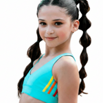 Lily Top pool blue/multi front view