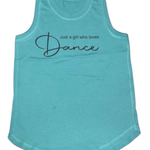 Just A Girl Tank Mint front view