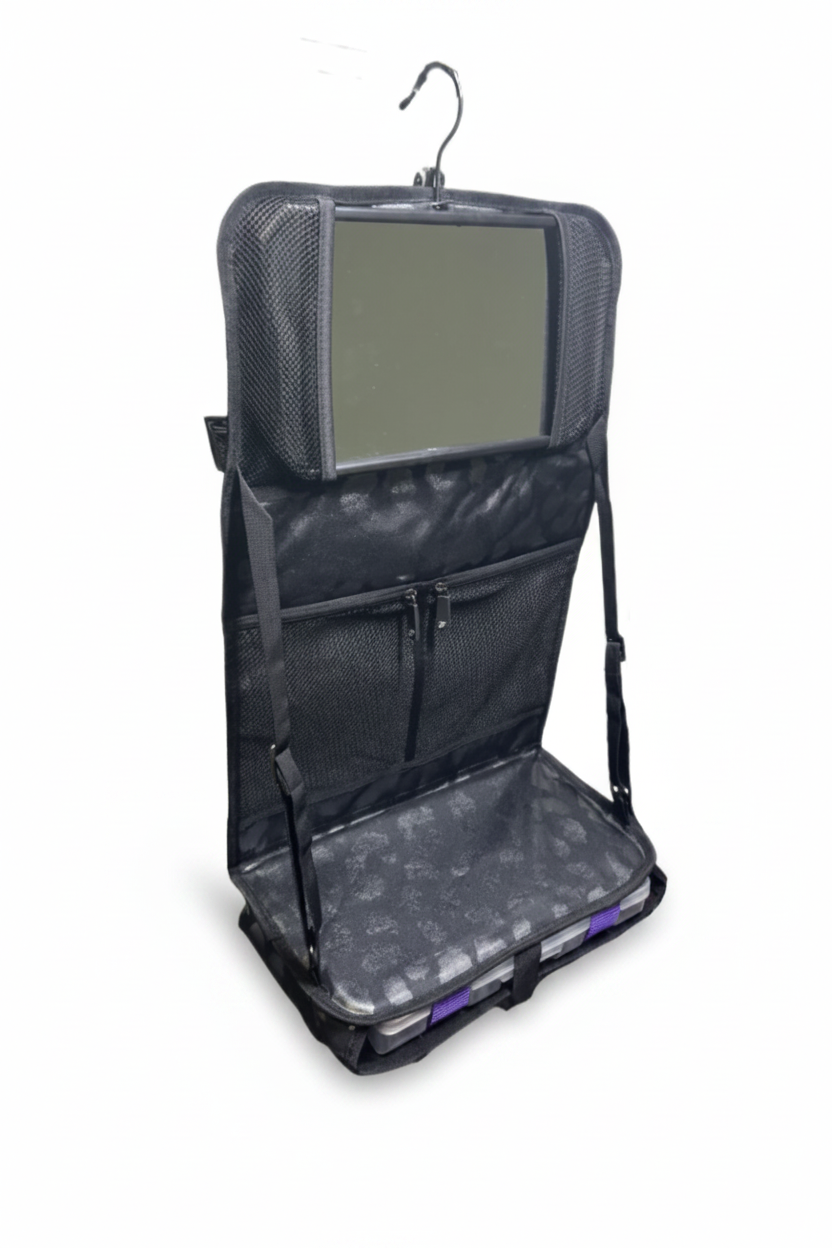 Attitude Hanging Accessory Case Leopard Black front view