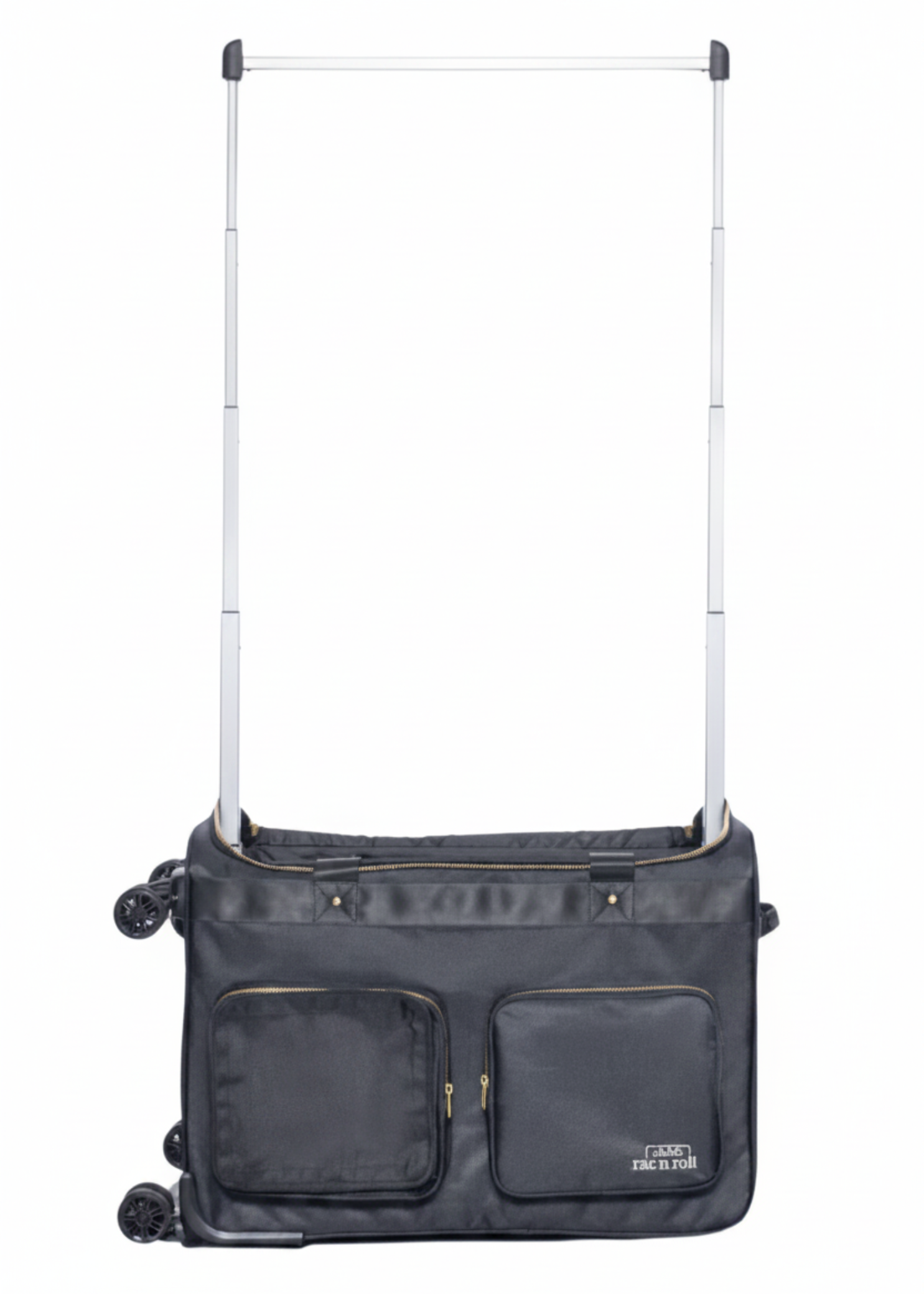 Medium Duffel with Built In Rack Black rack extended view
