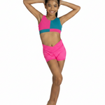 Block Party Top & Short Tropical Punch front view