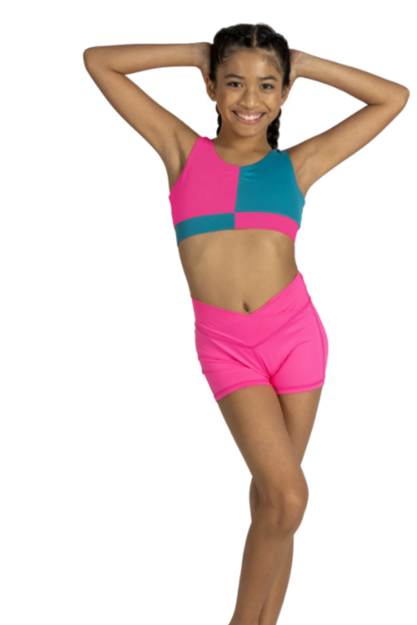 Block Party Top & Short Tropical Punch front view