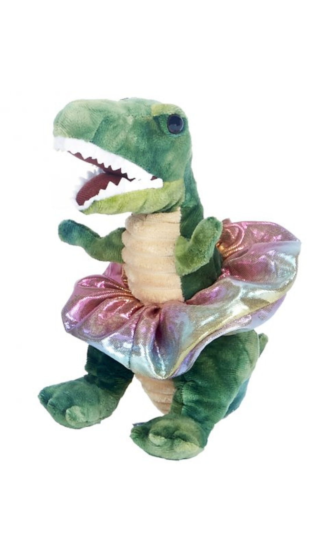 9-inch plush t-rex with soft fabric and colorful tutu twister