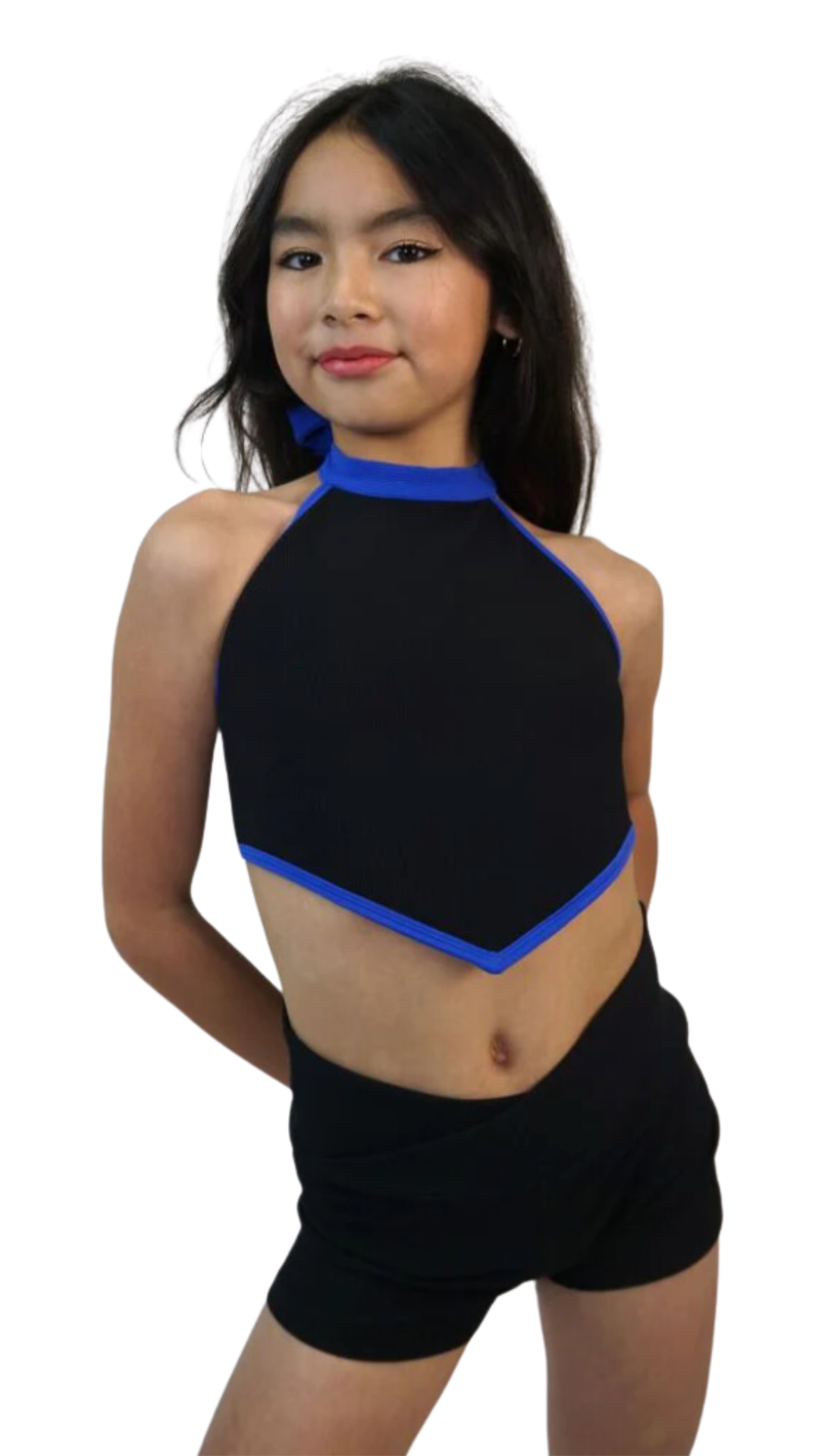Malia Top black/royal front view